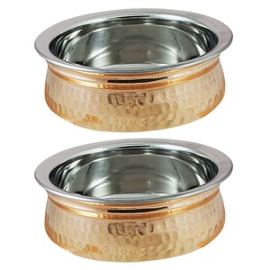 Olla redonda de cobre con tapa de vidrio y asas de latón, apariencia antigua y duradera para la cocina - Product Image 6