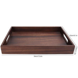 Bandeja Rectangular de Madera de Lujo con Textura Enriquecida para Interiores Sofisticados - Product Image 3