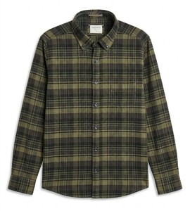 Chemise tissée unisexe Enovate à carreaux, double boutonnage, manches longues, coupe classique, décontractée, respirante, 100 % coton, pour adulte, été - Product Image 1