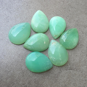 Crisoprasa Verde Natural AAA+ en Forma de Pera, Cabujón con Base Plana, Calibrada, Piedra Preciosa Suelta para Joyería - Product Image 1