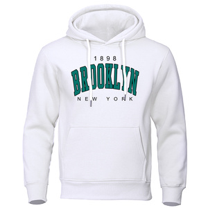 1898 Brooklyn New York Impreso Hombres Sudadera con capucha Creatividad Cuello redondo Ropa Moda Sudadera de gran tamaño Fashio Cuello redondo Sudadera con capucha Hombre- - Product Image 3
