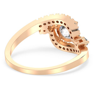Anillos de Compromiso REYES Personalizados de Plata de Ley 925 con Corte Redondo y Moissanita de 1.21 Quilates para Mujer, Joyería Fina Minimalista - Product Image 4