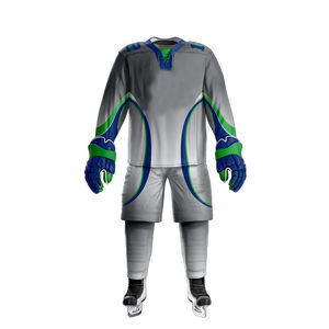 High Quality Unisex Ice Hockey Uniform Polyester Quick Dry Breathable <b>Knit</b> Sports Apparel - Product Image 6