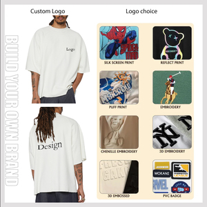 เสื้อยืดโอเวอร์ไซส์ 400 GSM แบบปรับแต่งได้ ตะเข็บแร็กแลน ไหล่ตก ทรงบ็อกซี่ ตัดสั้น ผ้าคอตตอน 100% เนื้อหนา สำหรับผู้ชาย - Product Image 3