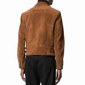 OEM High Quality Men's Custom Asymmetrical Zip Design <b>Suede</b> Leather Outdoor Wear <b>Jacket</b> 100% Pure <b>Suede</b> Leather <b>Jacket</b> For Sale - Product Image 4