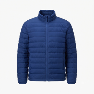 GENERSA SPORTS Men's Winter Bomber Quilted <b>Jacket</b> Plus Size Hooded Stand Collar Front Logo Waterproof Windproof Eco-Friendly - Product Image 1