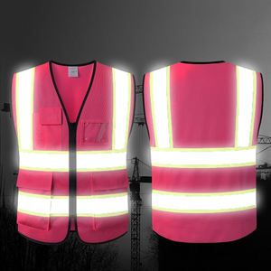 Chaleco de seguridad de alta visibilidad para trabajadores de servicios públicos, chaleco de seguridad con cinta reflectante para la industria, chaleco de seguridad de alta visibilidad con tela resistente. - Product Image 5