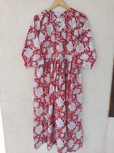 Stylish Boho <b>Dress</b> for Women Cotton Printed <b>Maxi</b> <b>Dress</b> Comfortable & Breathable Fit & Flare <b>Dress</b> Bulk Export At Low Price - Product Image 6
