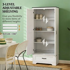 Mobiletto Bianco per Soggiorno e Cucina per l'Organizzazione degli Alimenti - Product Image 3