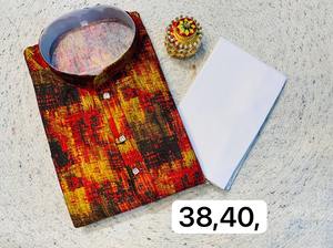 Conjunto de Kurta y Pijama Tradicional para Hombre con Jacquard y Pantalón de Algodón - Product Image 4