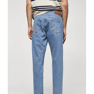 Pantalones de mezclilla Bleach Repair High Street para hombre, elegantes, transpirables, de tejido sólido, de alta calidad, corte slim fit, con cierre de cremallera. - Product Image 6