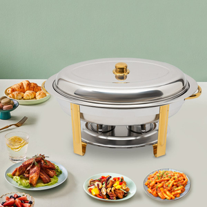 Modern Metal Chafing Dish Home And Restaurant Table Ware Decorative Food Warmer <b>Buffet</b> <b>Server</b> Chaffing Dish Hotels Supplies - Product Image 1