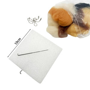 Beginner Animal Pudding Corgi Wool Felt <b>Needle</b> Felting Craft Kit with Keychain Chain for DIY Pet Dog Accessories Making - Product Image 6