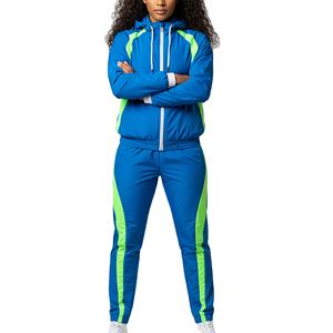 Conjunto de Dos Piezas para Entrenamiento y Jogging, Corte Holgado, Paneles Cosidos con Bloques de Color, Cortavientos, Conjunto de Dos Piezas para Mujer 2026, Superventas - Product Image 1