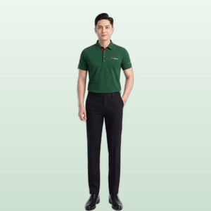 ANIMA VPBank Camiseta de algodón para hombre, informal, transpirable, de manga corta - Product Image 3