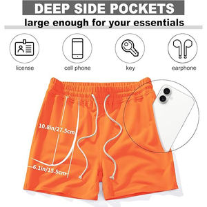 Pantalones Cortos Cargo de Algodón Pesado con Cordón, Estilo Casual, Ecológicos, Multibolsillos, Tipo Carpintero, Ajuste Holgado - Product Image 3