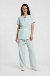 Highest Demanding Spa & Wellness <b>Scrub</b> <b>Uniform</b> <b>Scrubs</b> Suits Premium Selling Short Sleeve Hospital <b>Uniforms</b> Sets In Low MOQ - Product Image 4