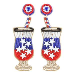 Boucles d'oreilles pendantes faites à la main, style bohème, bijoux pour femmes, prix bas, vente en gros - Product Image 1