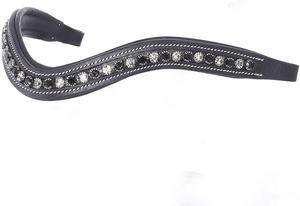 Banda para las cejas acolchada de cuero ostentoso/cristal personalizable más vendida Bandas para deportes de equitación cómodas en precio de fabricación - Product Image 6