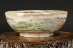 Cuenco de Ónix de Lujo Onyxora, Cuenco de Piedra Tallado a Mano, Cuenco de Ónix Natural BlackStrata, Cuenco de Ónix Sólido PureVein, Precio al por Mayor - Product Image 5