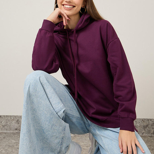 Sudadera con Capucha Extra Grande de Algodón Grueso Personalizada OEM para Mujer, Estilo Urbano, Sudadera de Invierno con Diseño de Cuello con Capucha - Product Image 4