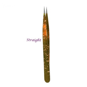 Pince à épiler Ryzer Studio Straight a Type en acier inoxydable de précision, pointe lisse 10 mm pour l'application d'extensions de cils - Product Image 3