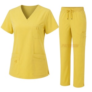 Tenue de travail personnalisée pour infirmières, haut de blouse en coton mélangé, pantalon cargo, vêtements médicaux et de soins de santé, fabricant en gros sous marque privée - Product Image 3