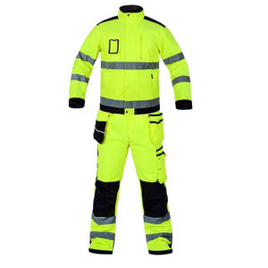 OEM High Visibility <b>Waterproof</b> Breathable Windproof Needle Detection Customizable Fire Safety Unisex Industrial <b>Work</b> Coverall - Product Image 1