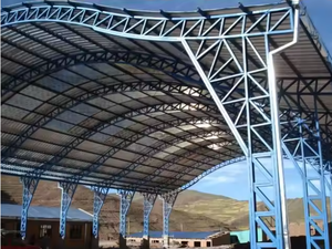 Heavy Duty Galvanized Steel Structure <b>Roof</b> Truss Prefab Metal Shed <b>Canopy</b> Frame for Warehouse Workshop Car Parking - Product Image 1