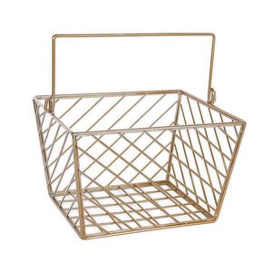 Wire Basket For Closet <b>Storage</b> Organizer With Durable Metal Frame And Easy Carry Handles - Product Image 4