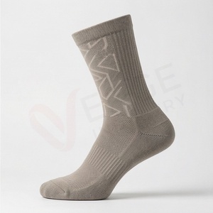 Chaussettes pour hommes à motif géométrique, tricotées, respirantes, en coton et élasthanne, pour un usage quotidien en automne, style classique - Product Image 3