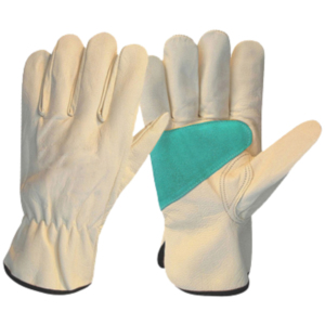 Gants de sécurité réglables en cuir de chèvre lisse renforcé de qualité supérieure, durables, pour travaux de construction et de jardinage - Product Image 2