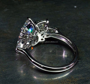 Igi/gia แล็บตัดเพชรวินเทจ14K สีเหลืองแหวนแต่งงาน/งานหมั้นใส่ได้ทั้งชายและหญิงสีขาวทองคุณภาพดีสำหรับงานปาร์ตี้ครบรอบ-คุ้มค่า - Product Image 4