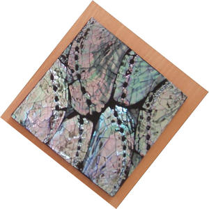 ที่รองแก้วเปลือกหอยเป๋าฮื้อ แก้วและแผ่นรองจาน ลายเปลือกหอยเป๋าฮื้อ ขนาด 10x10 ซม. - Product Image 3