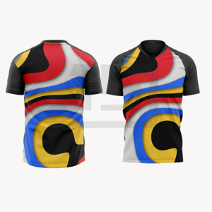 เสื้อฟุตบอลทีมแบบกำหนดเอง พิมพ์ลายด้วยความร้อน ผ้าโพลีเอสเตอร์ 100% แห้งเร็ว น้ำหนักเบา ระบายอากาศได้ดี สำหรับกีฬา - Product Image 3