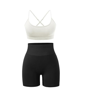 Ensemble de vêtements de sport pour femmes, soutien-gorge et short, de haute qualité, nouveau design, léger, respirant, imperméable, séchage rapide - Product Image 1
