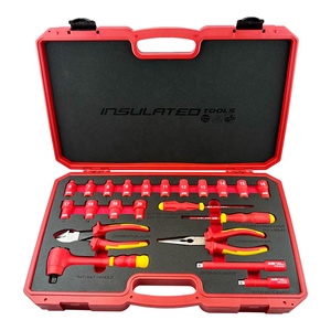 Juego de 22 Herramientas para Electricista con Aislamiento VDE-GS de 1000V, de Acero al Cromo Vanadio, Tamaño Métrico de 3/8'', Personalizable OEM - Product Image 2