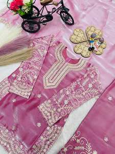 Costume Sharara pour enfants de style indien punjabi pakistanais, broderie, vêtements de fête et de mariage, filles, enfants, shalwar kameez ethnique - Product Image 4