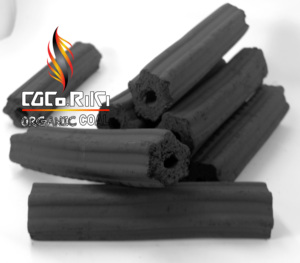 CGCo.RIKI Black Charcoal Coconut Machine-Made Hard Wood BBQ Fuel Hexagonal Shape Low Ash Content 7000-8000 Kcal/kg - Product Image 1
