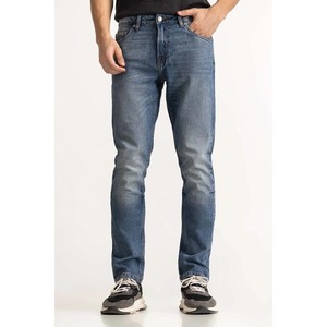 Premium Mens Light Blue Denim Jeans Straight Leg Regular Fit Soft Cotton Fabric Classic Five Pocket Design Versatile Casual Pant - Product Image 5