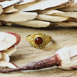 New Arrival Carnelian <b>Ring</b> Boho Floral Brass Women’s Jewelry 18k Gold Plated Vintage <b>Dainty</b> <b>Ring</b> Statement Ornate Wholesale <b>Ring</b> - Product Image 1