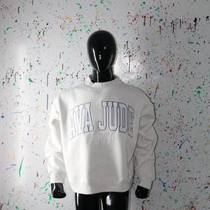 Sweat-shirts surdimensionnés à col montant AVA JUDE 450 GSM avec broderie personnalisée, coupe ample, 100% coton molletonné French Terry - Product Image 3