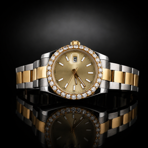 Montre en moissanite haute brillance avec cadran rond classique et bracelet souple pour les amateurs de mode moderne, idée cadeau d'un fournisseur indien - Product Image 1