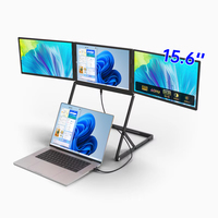 Eimio Moniteur portable pliable IPS triple/quadruple 15,6 pouces pour PC portable, interface Type-C, Plug and Play, extension d'écran pour ordinateur portable, OEM