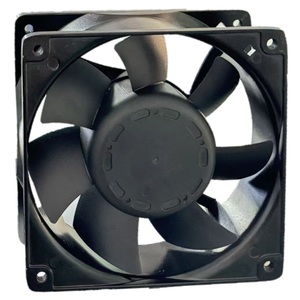 Ventilador axial con rodamientos de bolas, aspas de plástico y carcasa de aluminio, D12038D(A)-K1, 120x120x38mm, CC 12V/24V/48V, para equipos industriales. - Product Image 1