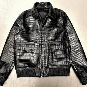 Veste bomber vintage en cuir de vache véritable pour l'hiver, imperméable, coupe-vent, de haute qualité, personnalisée pour hommes - Product Image 2