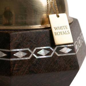 Artisan Food Warmer Server Hand Inlaid Nacre & Hexagonal Dark Timber Base Opulent Majlis & Ramadan Buffet Hotpot - Product Image 2
