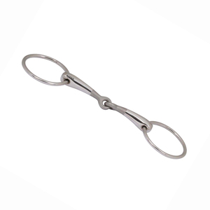 Bocado de Anillas Sueltas Premium para Caballo, de Acero Inoxidable, con Doble Articulación, para Entrenamiento de Equitación, Accesorios Ecuestres, Bocado OEM - Product Image 1