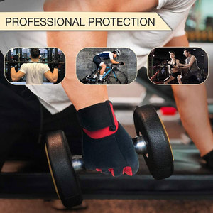 <b>Half</b> Finger Men's Fitness Gloves Non <b>Slip</b> Silicon Padded Innovative Modern Design Gym Cross Fit Training Wholesale Price Gloves - Product Image 5