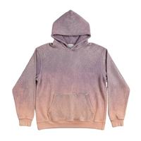 Sweat-shirts à capuche unisexes OEM délavés à l'acide, essentiels pour femmes et hommes, sweats vintage personnalisés effet soleil délavé